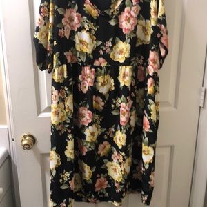 Chic Soul 3x Black Floral Dress Empire Waist
